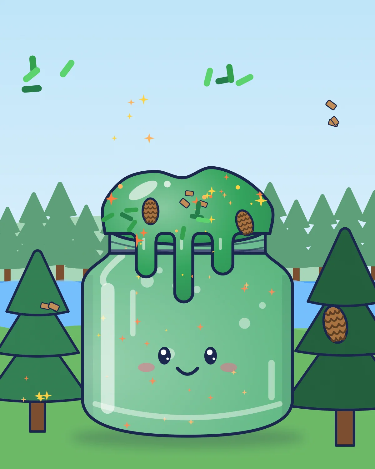 Up North Pine slime jar